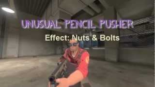 TF2 Unusual Showcase  Nuts amp Bolts Pencil Pusher [upl. by Lindon]