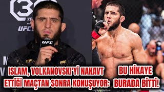 TÜRKÇE ISLAM MAKHACHEV NAKAVTLA KAZANDIĞI ALEXANDER VOLKANOVSKI 2 MAÇI SONRASI KONUŞUYOR UFC 294 [upl. by Cormac233]