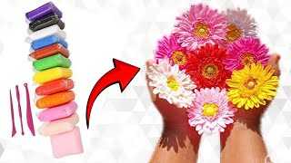 How to make Gerbera flower  ক্লে দিয়ে জারবেরা ফুল বানানো  flower making [upl. by Sirret]