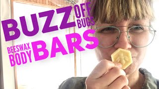 Buzz Off Bugs Beeswax Body Bar  How to make BUG repellent Beeswax Body Bars [upl. by Yhotmit]