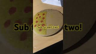 Drawing pizza coaster art [upl. by Ayitahs]