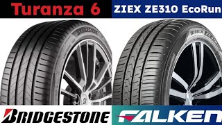 Bridgestone Turanza 6 vs Falken ZIEX ZE310 EcoRun [upl. by Eelyme]