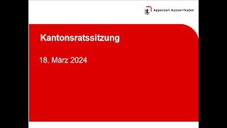 Kantonsratssitzung vom 18 März 2024 [upl. by Ansilme719]