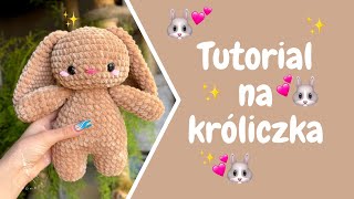 Króliczek na szydełku  tutorial [upl. by Laertnom]