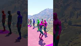 GTA 5 Epic Ragdoll  SpiderMan JumpsFails ep 206 shorts viral [upl. by Randene770]