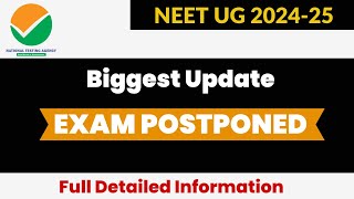 Neet ug 2024 exam postponed  biggest update  Neet ug 2024  neet 2024 [upl. by Yorick]