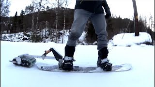 Electric Snowboard Test 1 [upl. by Thaxter883]