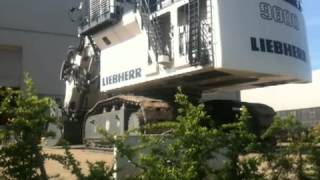 LIEBHERR TEST R 9800 tracked excavator [upl. by Yrnehnhoj]