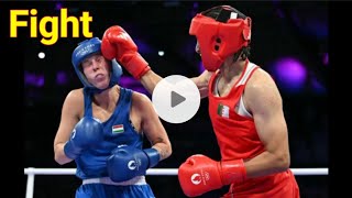 Imane Khelif Vs anna Luca Hamori Fight  Imane Khelif beats Anna Luca Hamori as boxing controversy [upl. by Ahsitan]