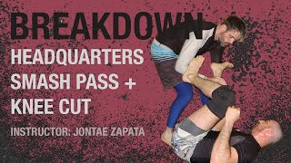 Masterskya BJJ NYC  Headquarters smash pass  knee cut [upl. by Arturo503]