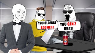 Boomers Vs Gen Z Job Interview [upl. by Fanechka304]