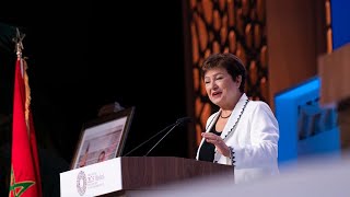 2023 Annual Meetings Plenary Speech by IMF Managing Director Kristalina Georgieva [upl. by Tades700]