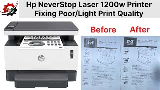 Hp NeverStop Laser 1200w Printer Fixing PoorLight Print Quality  Light Print Problem Fix [upl. by Golightly]