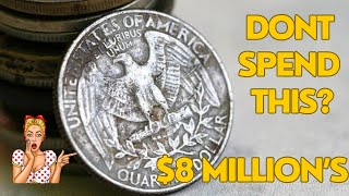 High Valuable US Top 8 Washington Quarter Dollars Coins worth huge moneyvaluable Quarter look for [upl. by Lowis]