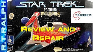 Star Trek Playmates Romulan Bird of Prey St Christophers Auction win Review and Repair [upl. by Elaine]