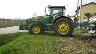 aratura john deere 8530 e quadrivomere lemken [upl. by Eimac584]