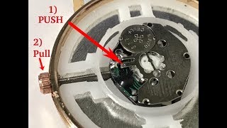 How to Remove Crown amp Stem from Quartz Movement Watch [upl. by Jewell]