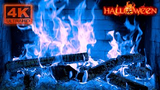 🔥 Beautiful BLUE FIREPLACE 4K Magic Fireplace Burning with blue flames 12 HOURS [upl. by Reseda]