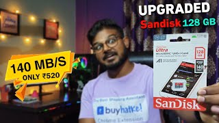 New Upgraded Sandisk Ultra 128gb Memory card 🔥140 MBS🔥 Best 128GB SD Memory Card [upl. by Robbins546]