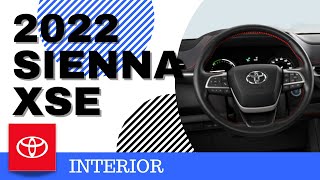 2022 Toyota Sienna XSE Hybrid INTERIOR Overview [upl. by Klapp]