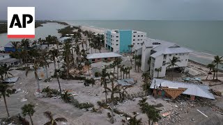 Drone footage shows damage to Manasota Key from Hurricane Milton [upl. by Naillimixam789]