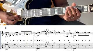 Cecil Alexander G Dominant Bebop Lick  TAB [upl. by Salisbury571]