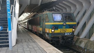 NMBS SNCBHLE 27 2752  I10  M4 Vertrek Départ Abfahrt  LiègeGuillemins IC2413 11X2024 [upl. by Tye671]