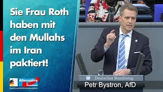 Sie Frau Roth haben mit den Mullahs im Iran paktiert  Petr Bystron  AfDFraktion im Bundestag [upl. by Eed]