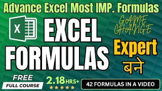 Master in Excel Formulas  Excel Formulas  Most Important Excel Formulas [upl. by Ileek]