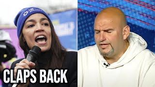 AOC Destroys Fetterman Over His Absurd Comments About CrockettMTG Fight [upl. by Yltneb]