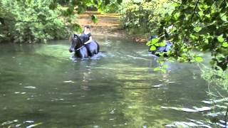 Buitenrit zwemmen Berendonck  Saskia en Noor [upl. by Caralie]