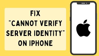 How To Fix quotCannot Verify Server Identityquot On iPhone 2023 [upl. by Ylahtan]