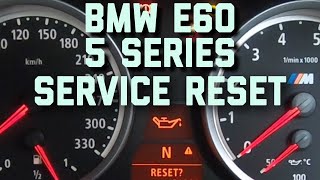 BMW E60 5 Series Oil Service Indicator Reset [upl. by Frissell169]