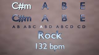 Backing Track in C Minor  Cm A B E  Rock  132 bpm [upl. by Aikmat270]