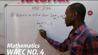 PAST MATHEMATICS WAEC QUESTION NO 4 [upl. by Agustin]