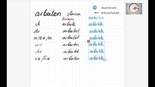 Arbeiten  işləmək  felinin dil səviyyələrinə görə işlənmə yerləri A1  A2  B1  B2  C1 [upl. by Andros]