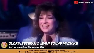 Gloria Estefan amp Miami Sound Machine • Conga American Bandstand 1986 [upl. by Enoitna]