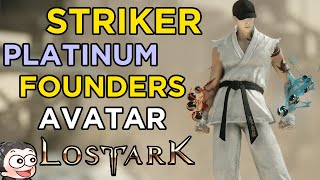 Lost Ark Striker Founders Pack Avatar  Platinum Founders Skin  Fighter [upl. by Eirelam]