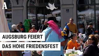 Augsburg feiert das Hohe Friedensfest am Rathausplatz [upl. by Summers]