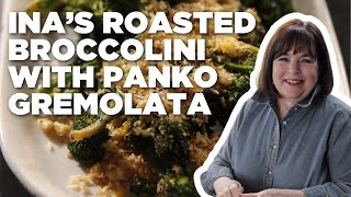 Ina Gartens Roasted Broccolini with Panko Gremolata  Barefoot Contessa  Food Network [upl. by Endys751]