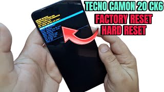 Tecno Camon 20 Hard Reset  Tecno Camon 20 Factory Reset Pattern Pin Password Unlock  Tecno CK6 [upl. by Tatia448]