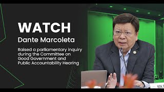 Cong Marcoleta raised a parliamentary inquiry during the Committee hearing [upl. by Hamford]