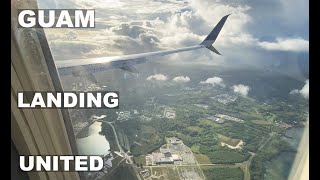 GUAM Airport landing on UNITED Airlines [upl. by Varrian]