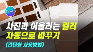 캔바 템플릿 간단한 사용법 자동으로 컬러 바꾸는 기능 [upl. by Eellek]