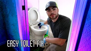 How To Fix TOILET Leaking At BASE PullRESET Universal EASY FAST [upl. by Rocco]