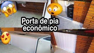 FECHAMENTO DE PIA COM PORTA DE PVC ECONOMICO  LÙCIA LEÃO [upl. by Angeline]