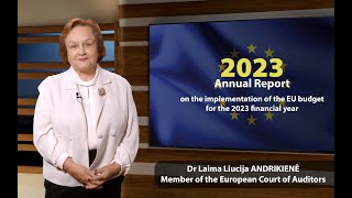 Laima Andrikienė Europos pinigai No 11 Presentation of the ECAs Annual Report 2023 [upl. by Calie]