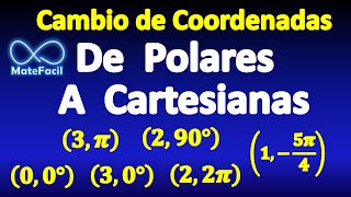 Cómo cambiar de coordenadas polares a rectangulares o cartesianas Paso a Paso [upl. by Lerrad371]