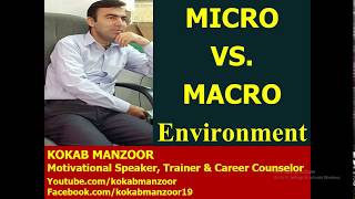 Principles of marketing Micro Vs Macro Environment  controllable and uncontrollable environment [upl. by Rann]