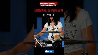 Emmanuelle Caplette SHORT DRUM SOLO emmanuellecaplette drummerworld [upl. by Atteynod]